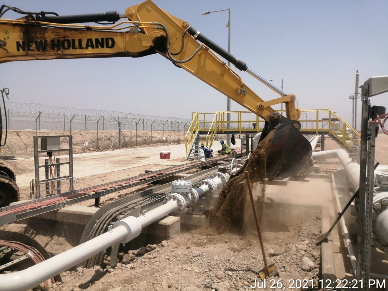 Civil works including site preparation, earthworks, and infrastructure development.